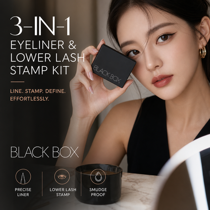 3-in-1 Eyeliner & Lower Lash Stamp Kit – Precision tip, stamp applicator & smudge-proof – All-in-one for effortless eye makeup 🎨