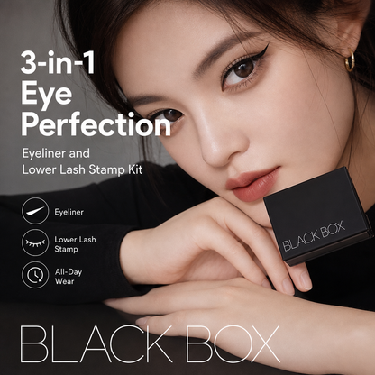 3-in-1 Eyeliner & Lower Lash Stamp Kit – Precision tip, stamp applicator & smudge-proof – All-in-one for effortless eye makeup 🎨